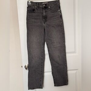 Madewell The Perfect Vintage Straight Jean - Black - size 26